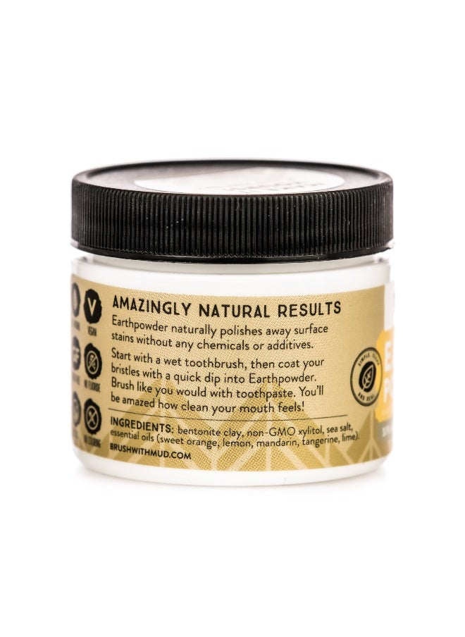 Earthpowder - All Natural Tooth and Gum Powder Bentonite Clay, Vegan Organic Non-Fluoride No