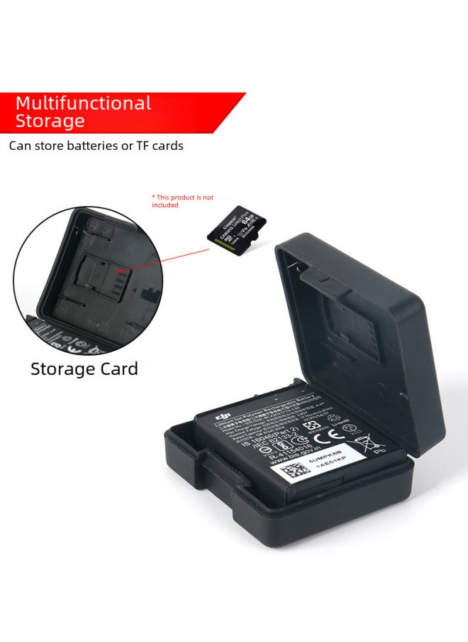 DJI DJI Action3 Accessories HD Tempered Film Dust-proof Scratch-proof Tempered Screen Lens Cover Battery Storage Box-Color:action3 Tempered Screen Set