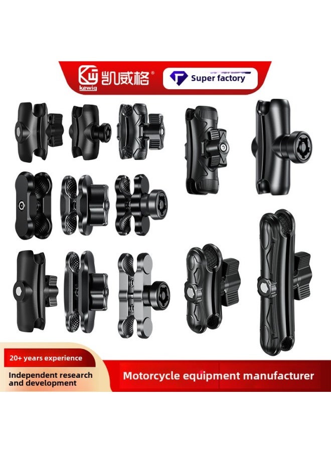 Kewig Kewig Mobile Phone Bracket Connection Clamp Arm Sports Camera Connection Fit One Inch Ball Connecting Bar Accessories-Colour:J101 (9cm Basic Metal Clamp Arm)