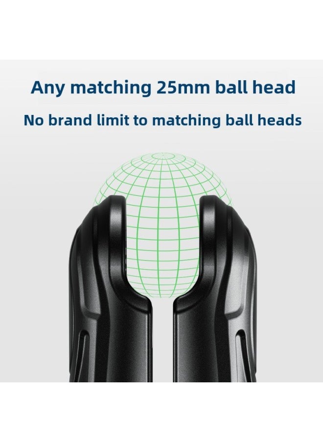 Kewig Kewig Mobile Phone Bracket Connection Clamp Arm Sports Camera Connection Fit One Inch Ball Connecting Bar Accessories-Colour:J101 (9cm Basic Metal Clamp Arm)
