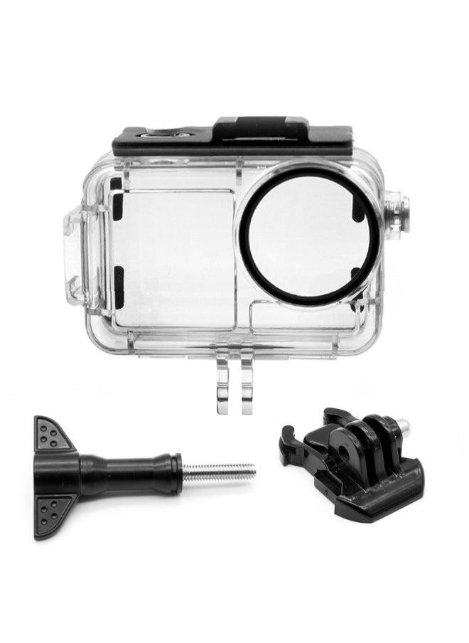 For DJI Dajiang Action4/Action3 Waterproof Case Sports Camera Touch Screen Back Cover Diving Protective Shell-Colour:Action4/3 Waterproof Case Double Cold Shoe