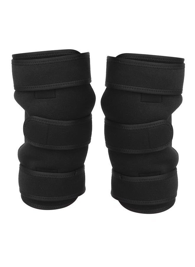 Self Heating Knee Pad Magnet Therapy Warm Keeping Knee Brace Wrap Black (1 Pair)Black (1 Pair) Average Size