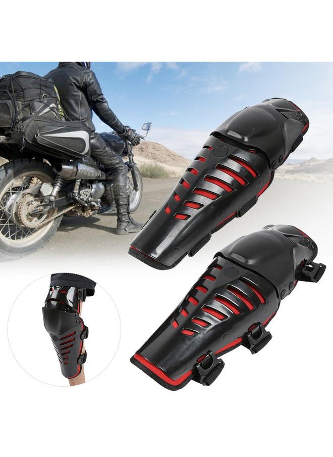 1 Pair Black Red Drop Resistance Outdoor Motorcycle Cycling Kneepad Protection Gear Sports Equipment Safety Knee Pads Guards