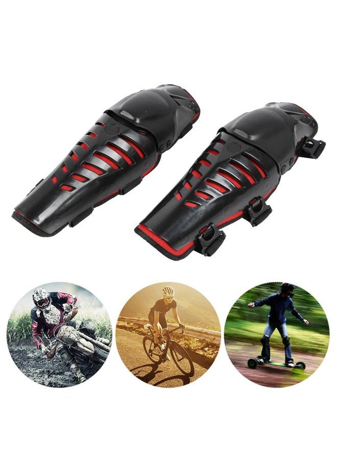 1 Pair Black Red Drop Resistance Outdoor Motorcycle Cycling Kneepad Protection Gear Sports Equipment Safety Knee Pads Guards