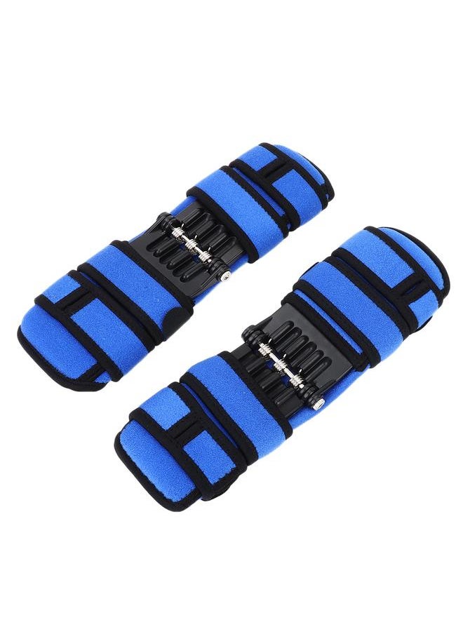 1 Pair Power Lift Joint Support Knee Pads Brace Rebound Spring Hiking Running Fitness (Blue)
