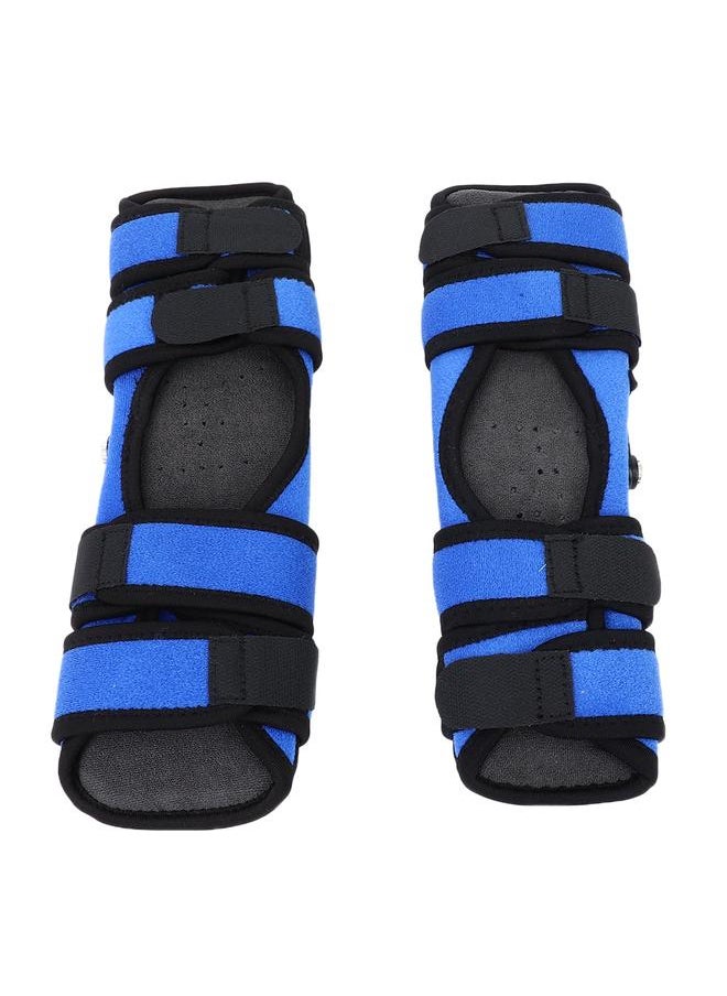 1 Pair Power Lift Joint Support Knee Pads Brace Rebound Spring Hiking Running Fitness (Blue)