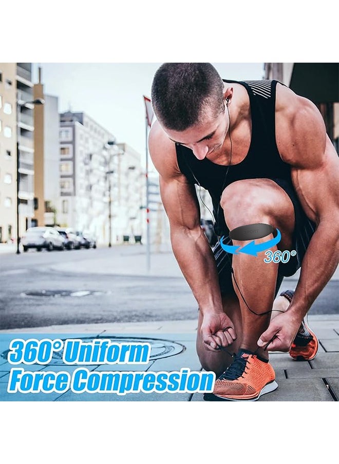 2 Piece Set of Patella knee Brace, Storage Bag Flexible Patella Tendon Bands Elastic Patella Knee Support Brace, Strap Rubber Band Knee Brace, Elastic Fixed Protective Strap for Working Out Basketba