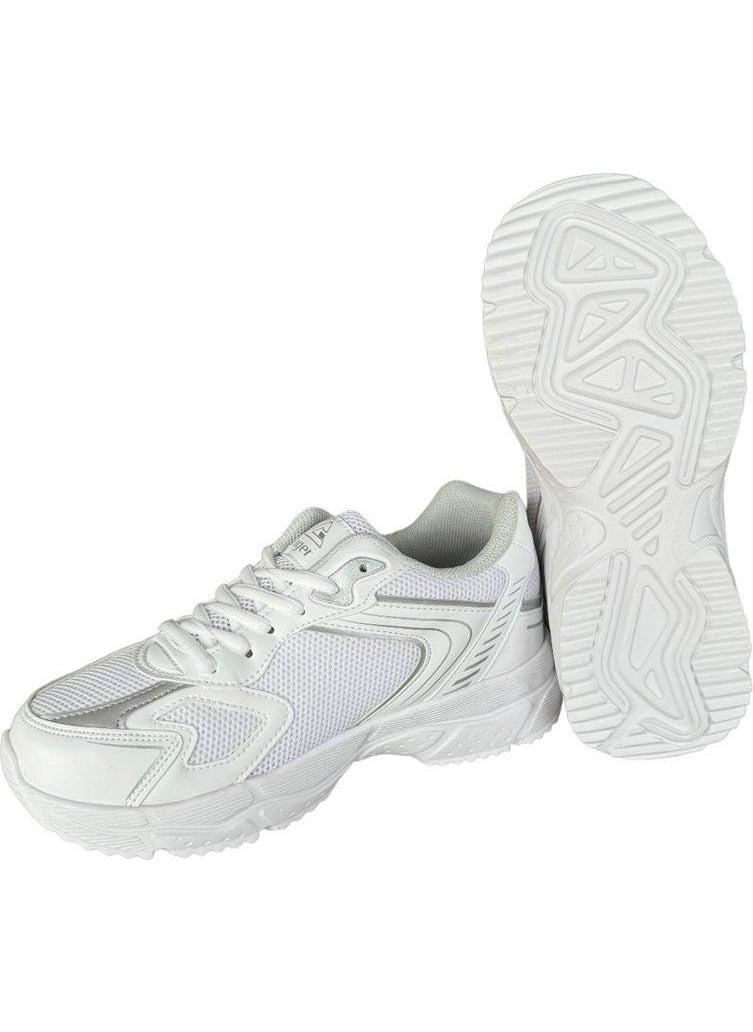 Unisex Faylon Sole Lace-Up Sneakers White Silver