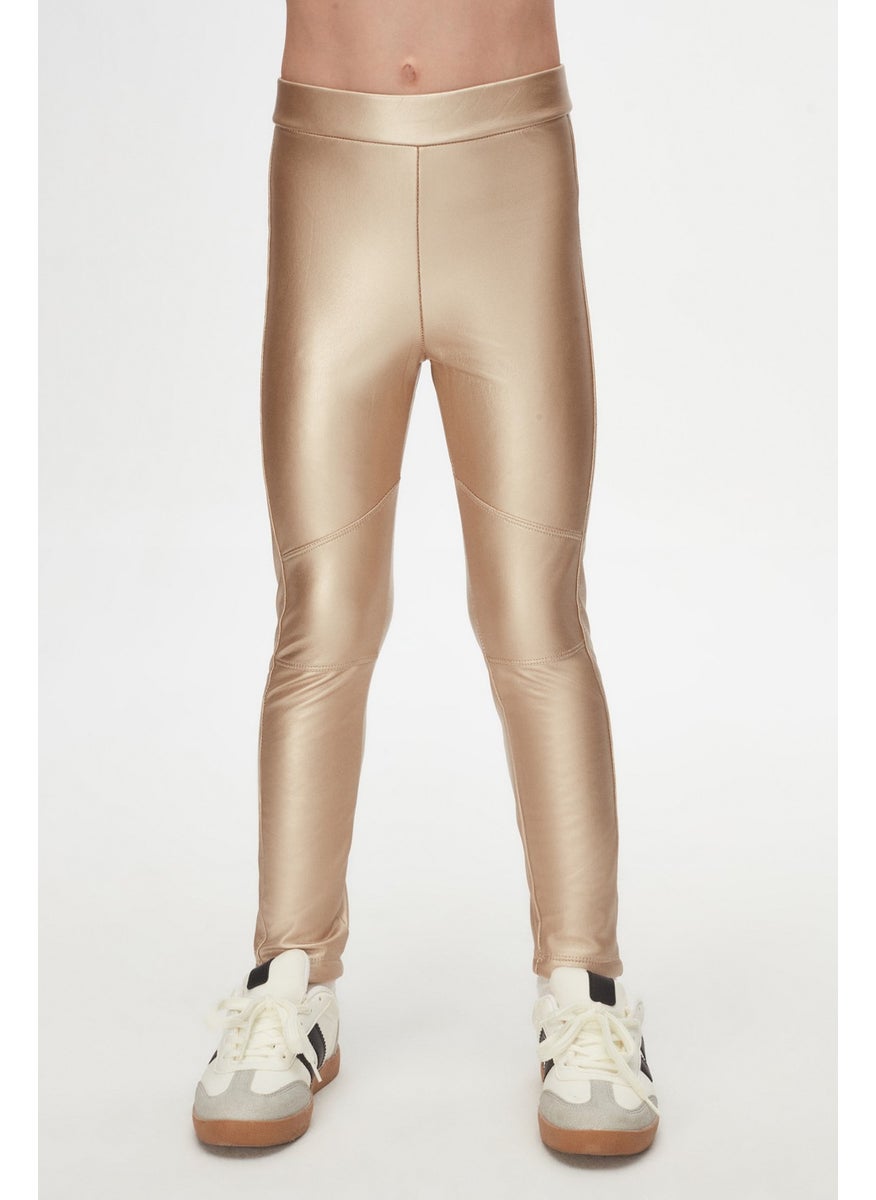 Gold Girls Winter Leather Trousers