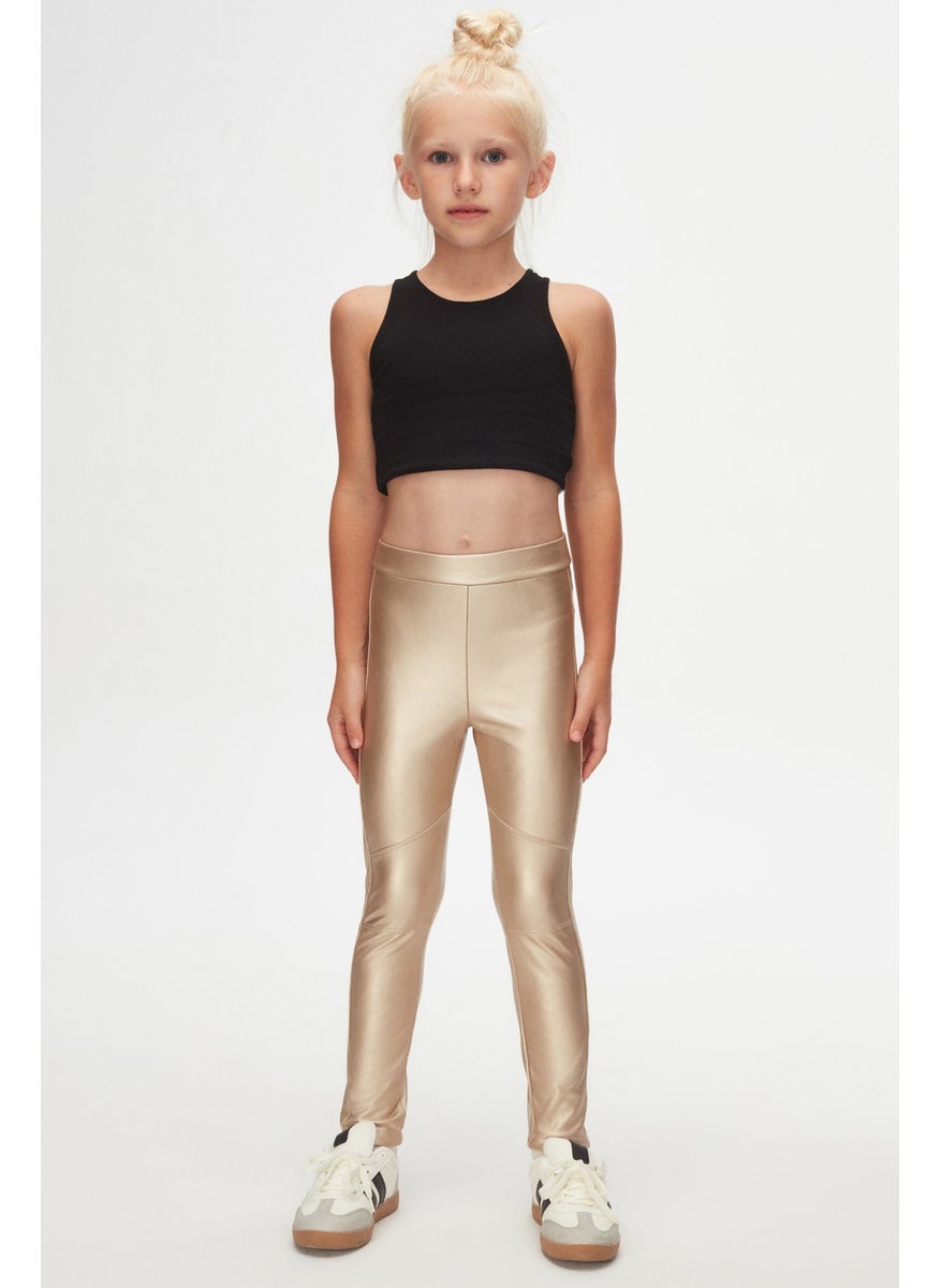 Gold Girls Winter Leather Trousers