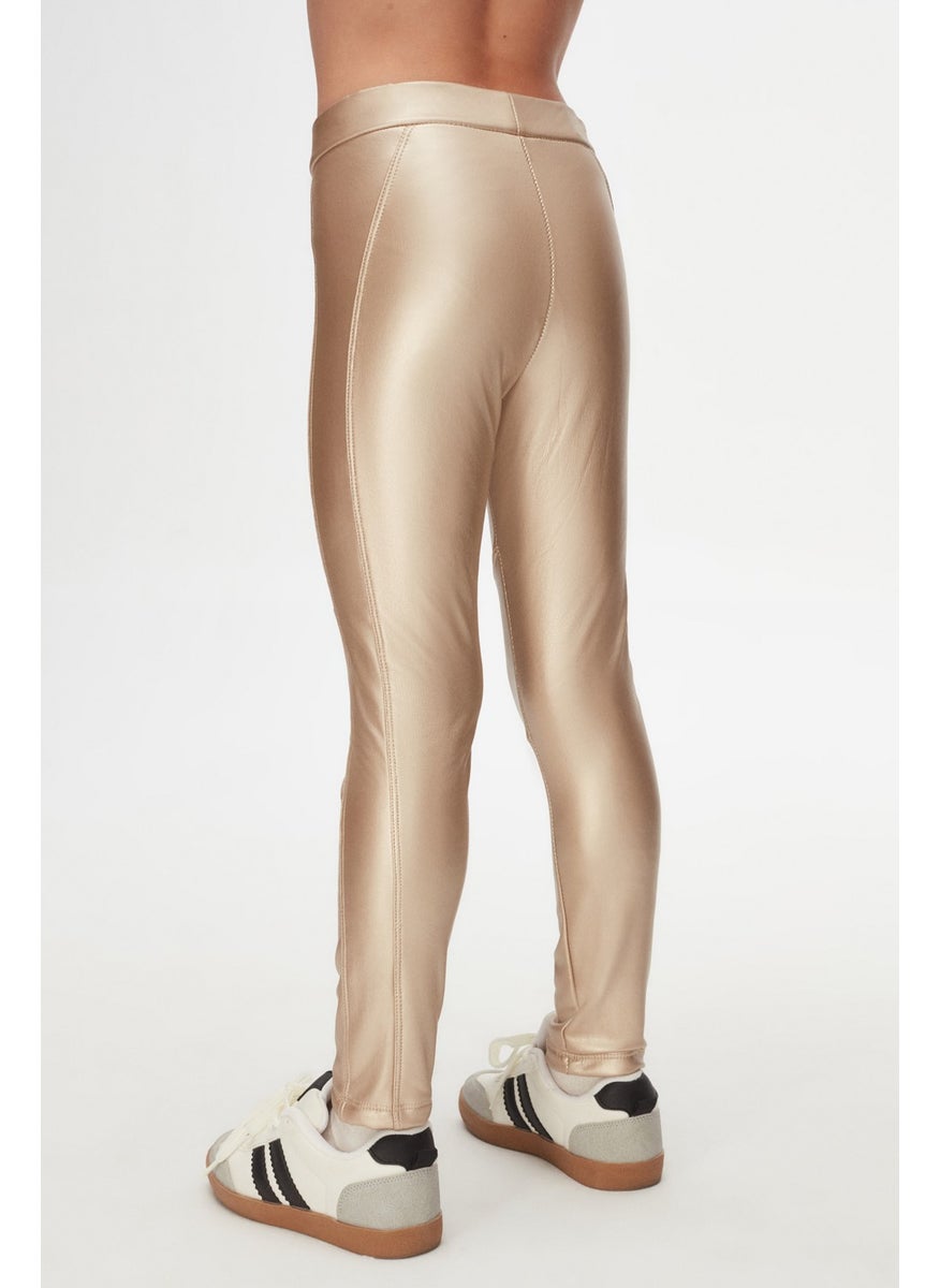 Gold Girls Winter Leather Trousers