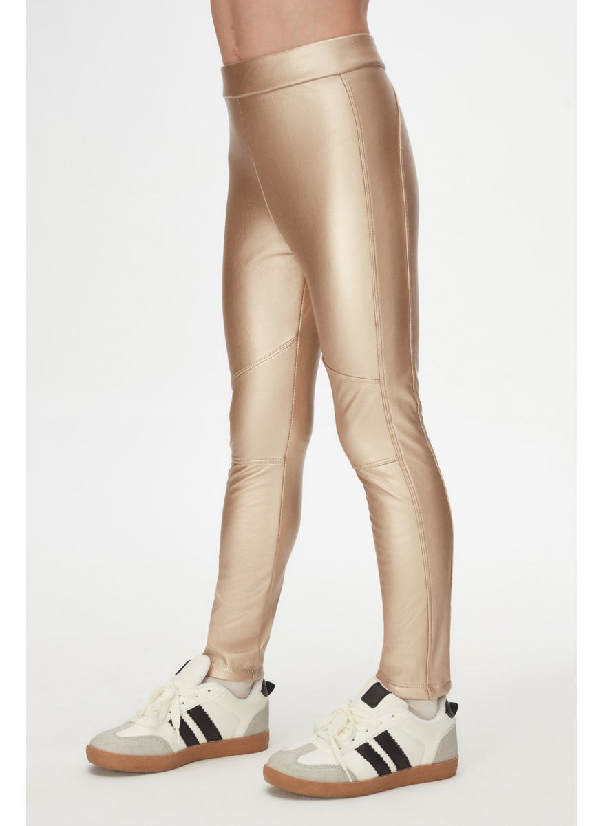 Gold Girls Winter Leather Trousers