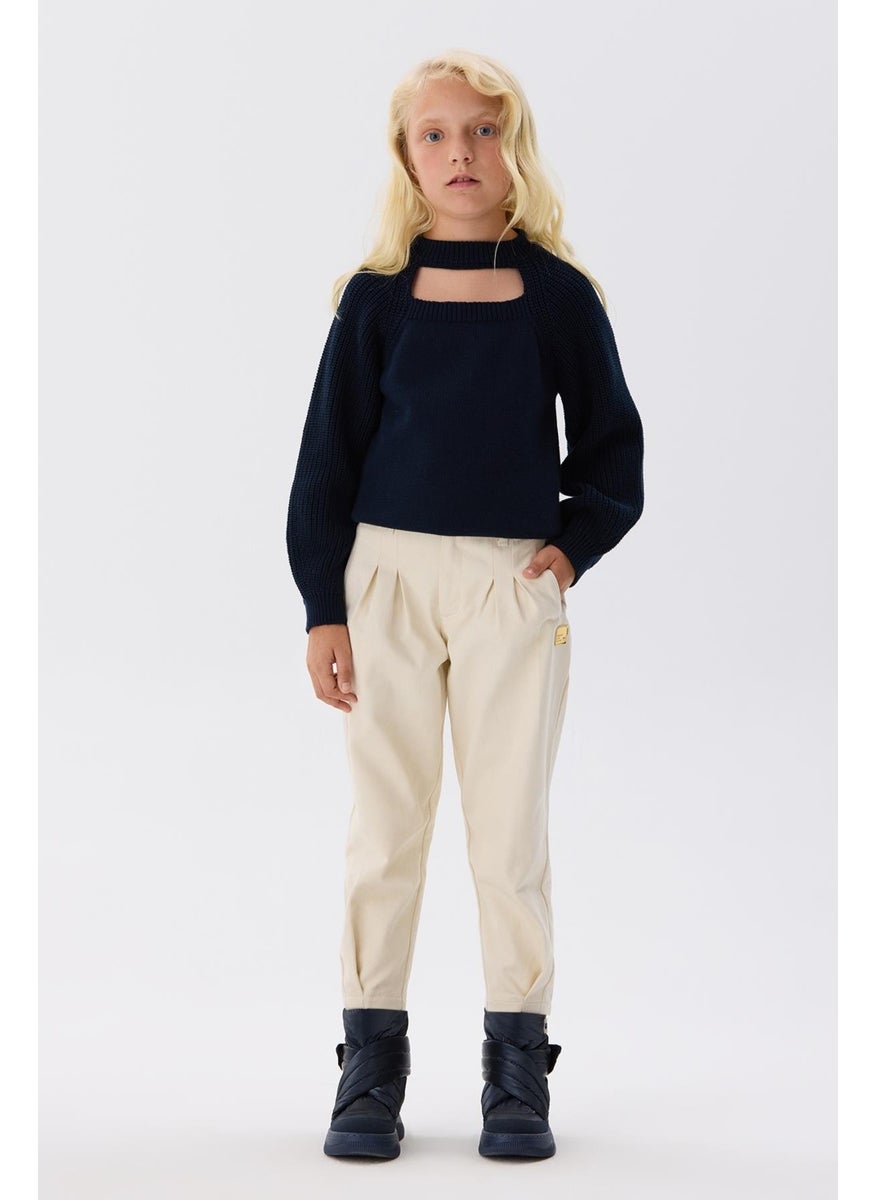 Girls Beige Trousers