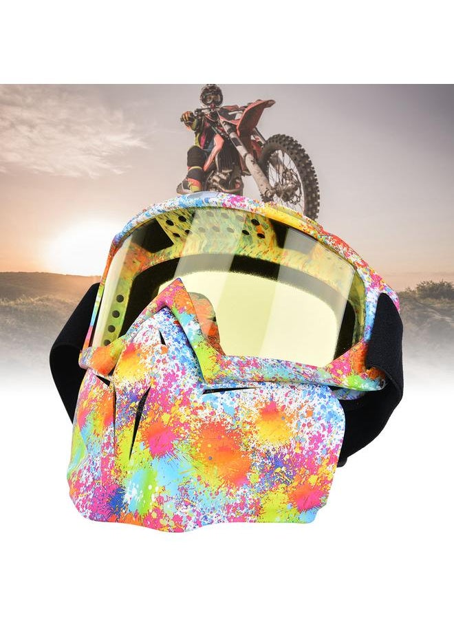 Outdoor Cycling Anti fog Anti wind Protective Goggles Mask Safety Eye Protection Glasses Yellow