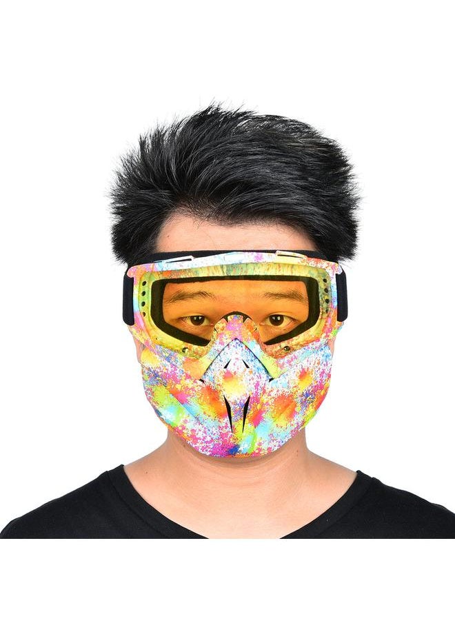 Outdoor Cycling Anti fog Anti wind Protective Goggles Mask Safety Eye Protection Glasses Yellow