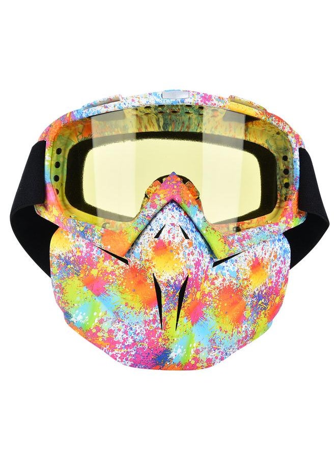 Outdoor Cycling Anti fog Anti wind Protective Goggles Mask Safety Eye Protection Glasses Yellow