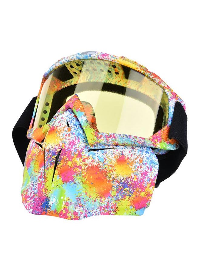 Outdoor Cycling Anti fog Anti wind Protective Goggles Mask Safety Eye Protection Glasses Yellow