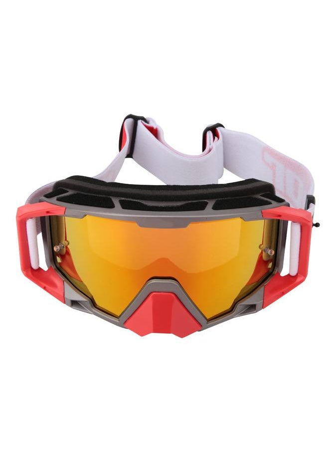 Adjustable Replaceable Eyeglass Motorbike Windshield Goggles Outdoor Sports Tool(Gray Red)