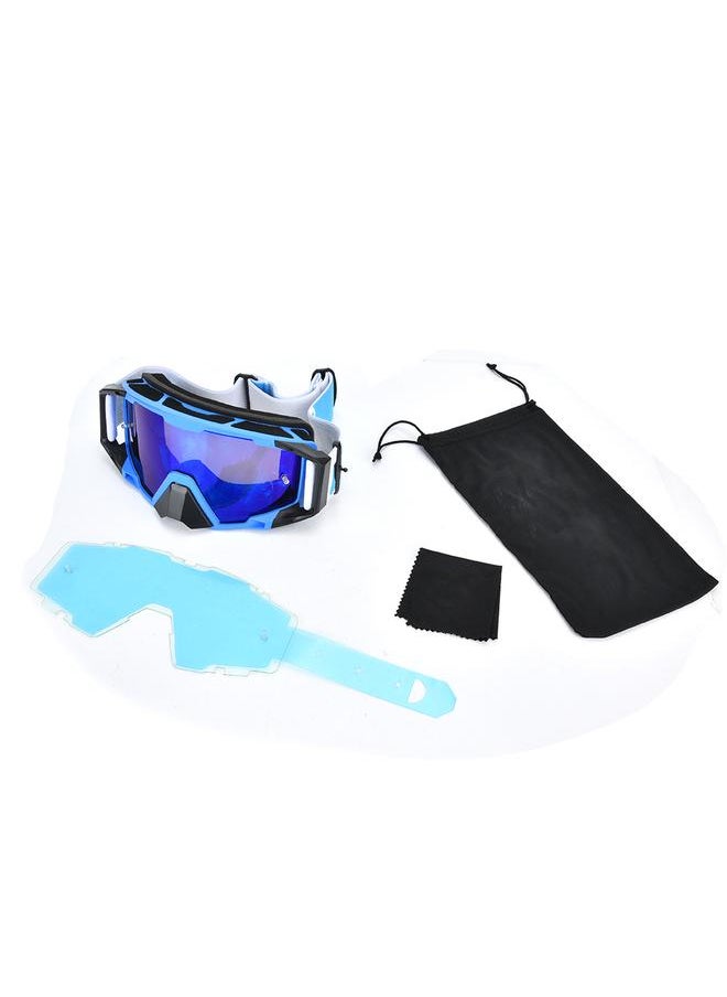 Anti-wind Anti-sand Eye Protection Goggles Motorcycle Protective Safety Glasses Blue Black