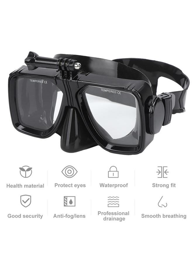 Diving Glasses Waterproof Anti-Fog Swimming Goggle with EVA Storage Box for DJI Osmo Actionblack