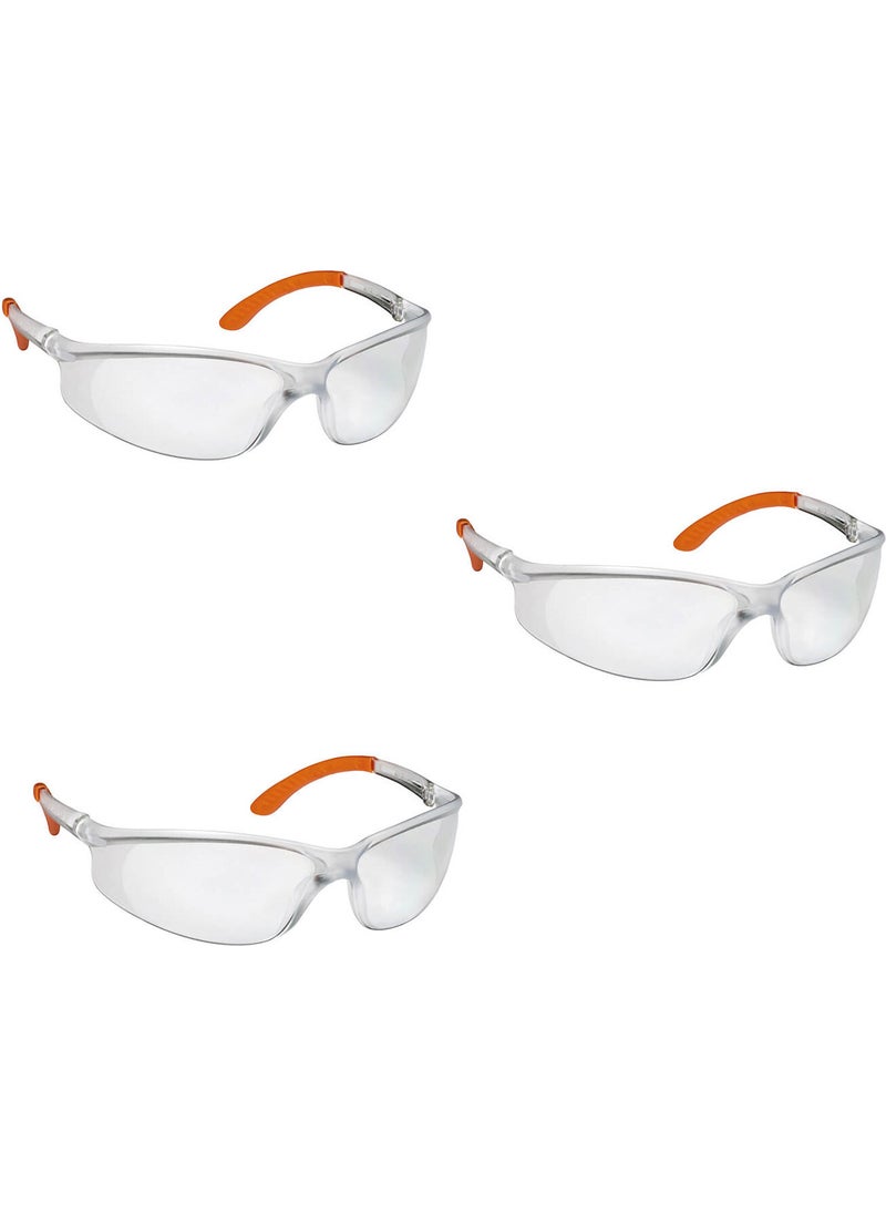 Safety UV90 Laboratory Chemical Eye Protective Glasses 3 Pieces