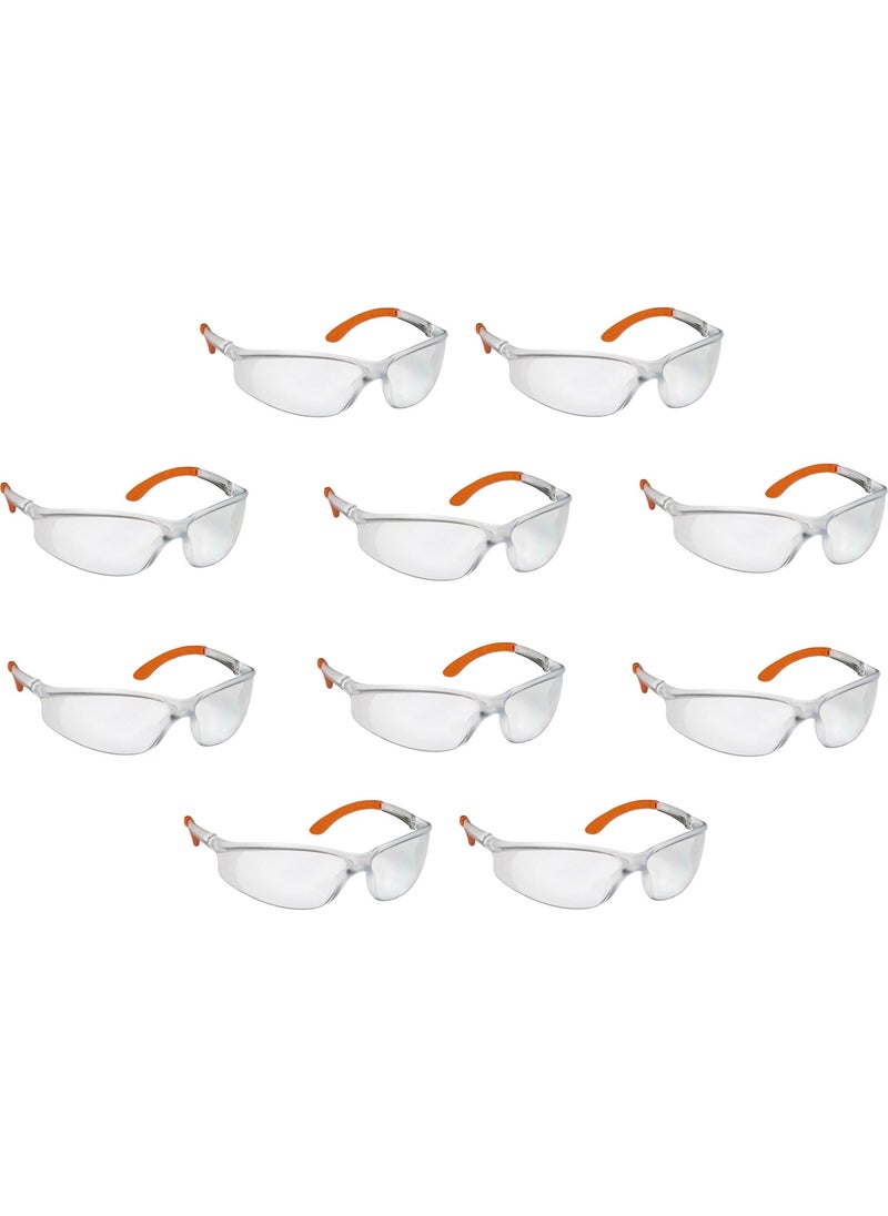 Safety UV90 Laboratory Chemical Eye Protective Glasses 10 Pieces