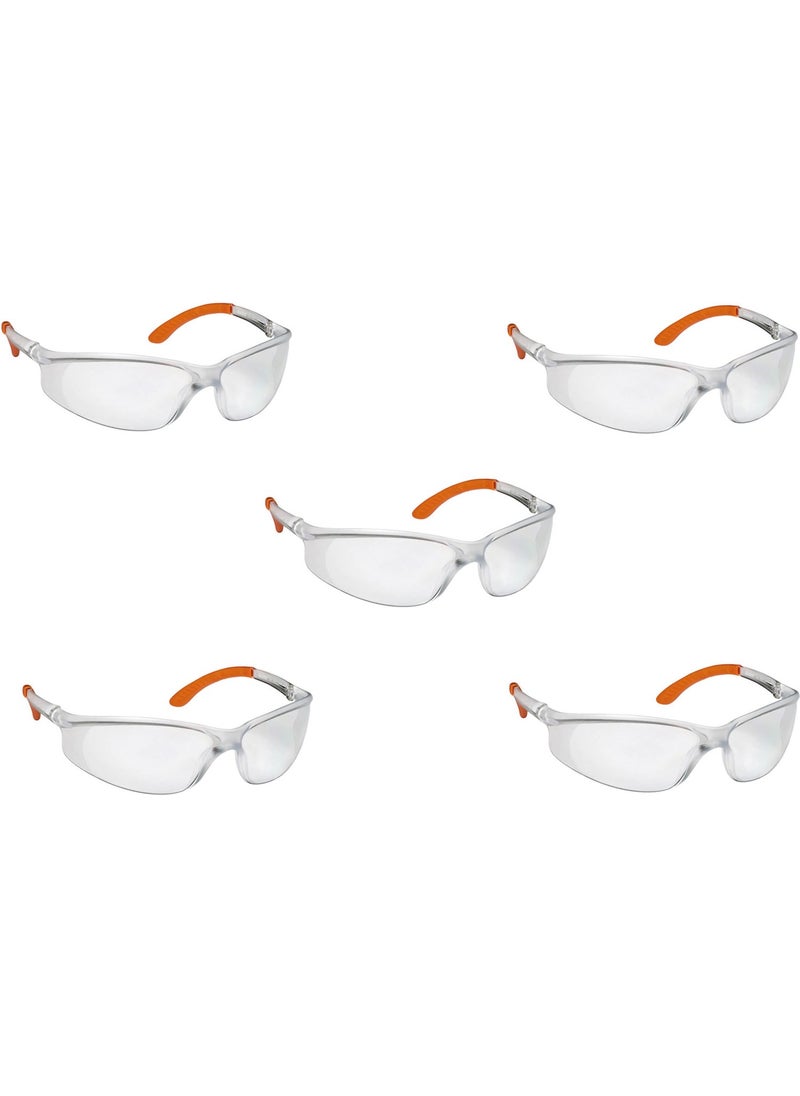Safety UV90 Laboratory Chemical Eye Protective Glasses 5 Pieces