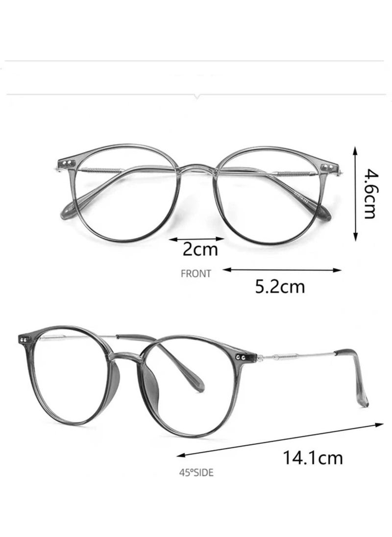 Blue Light Protective Glasses Unisex Screen Glasses Varies Optical Compatible Lens Vintage Smoked Frame Oval