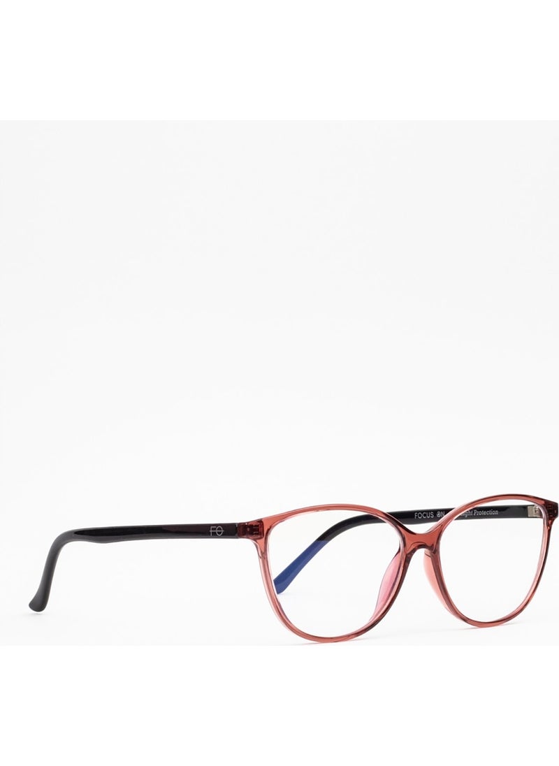 Pink Ohrid Rose Pink Blue Light Protective Glasses Matte Cat Eye Transparent UV400 Rose Gold 52