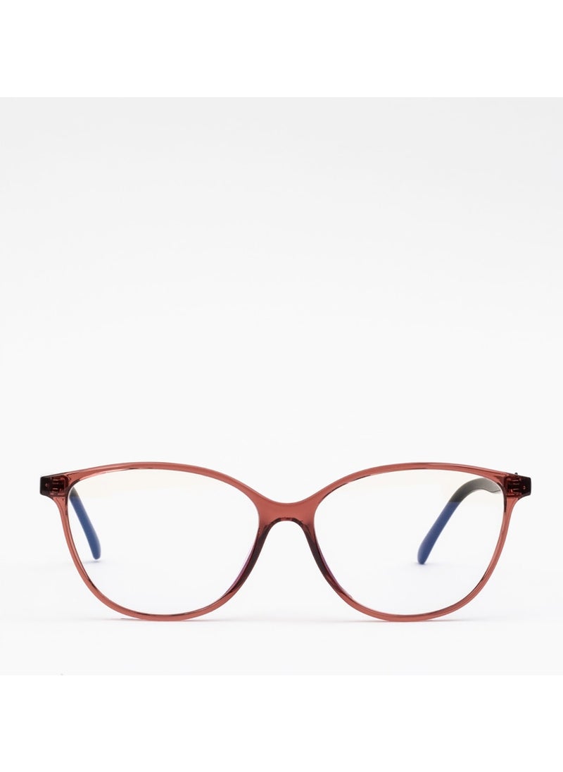 Pink Ohrid Rose Pink Blue Light Protective Glasses Matte Cat Eye Transparent UV400 Rose Gold 52