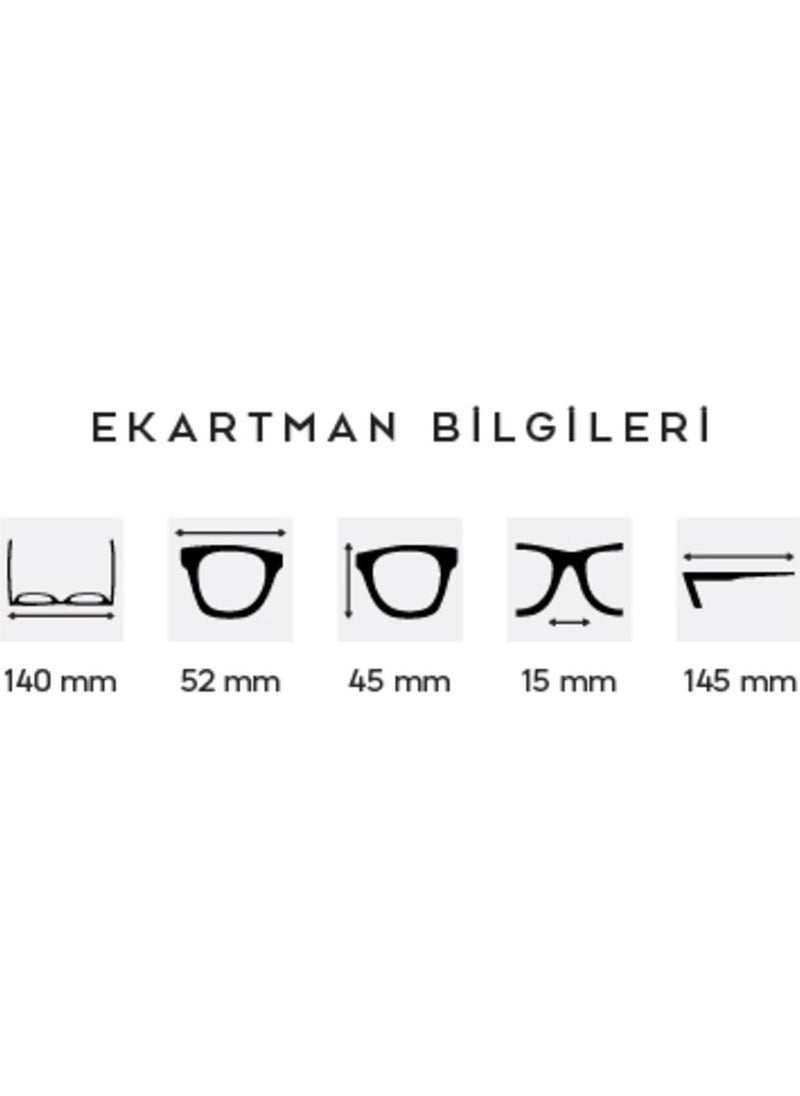 Metal Emma Glasses (Blue Light Filter) Leopard Oval UV400 Brown 52 Transparent Matte