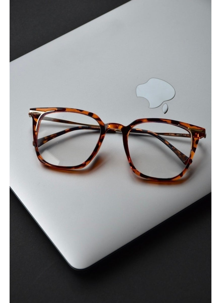 Transparent Blue Light Protective Glasses Optical Compatible Lenses Replaceable Blue Block Unisex Women Men