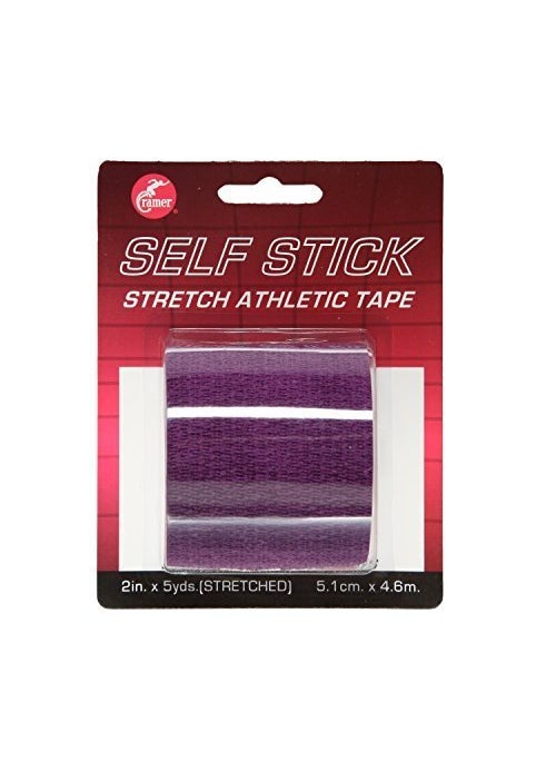 Cramer Eco-Flex Self-Stick Stretch Tape, Cohesive Tape, Flexible Elastic Sports Tape, Athletic Training Room Supplies, Easy Tear & Self-Adherent Bandage Wrap, Single 5 Yard Roll, Purple