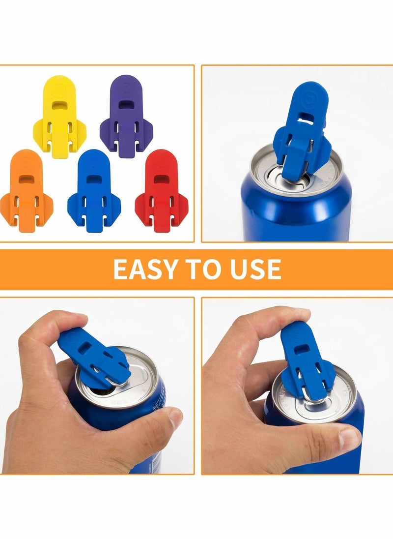 Manual Easy Can Opener, Color Soda Beer Tab Opener for Pop, 6pcs