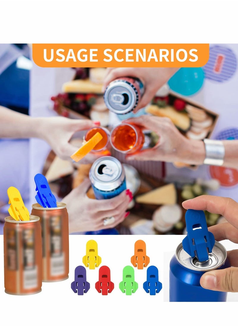 Manual Easy Can Opener, Color Soda Beer Tab Opener for Pop, 6pcs