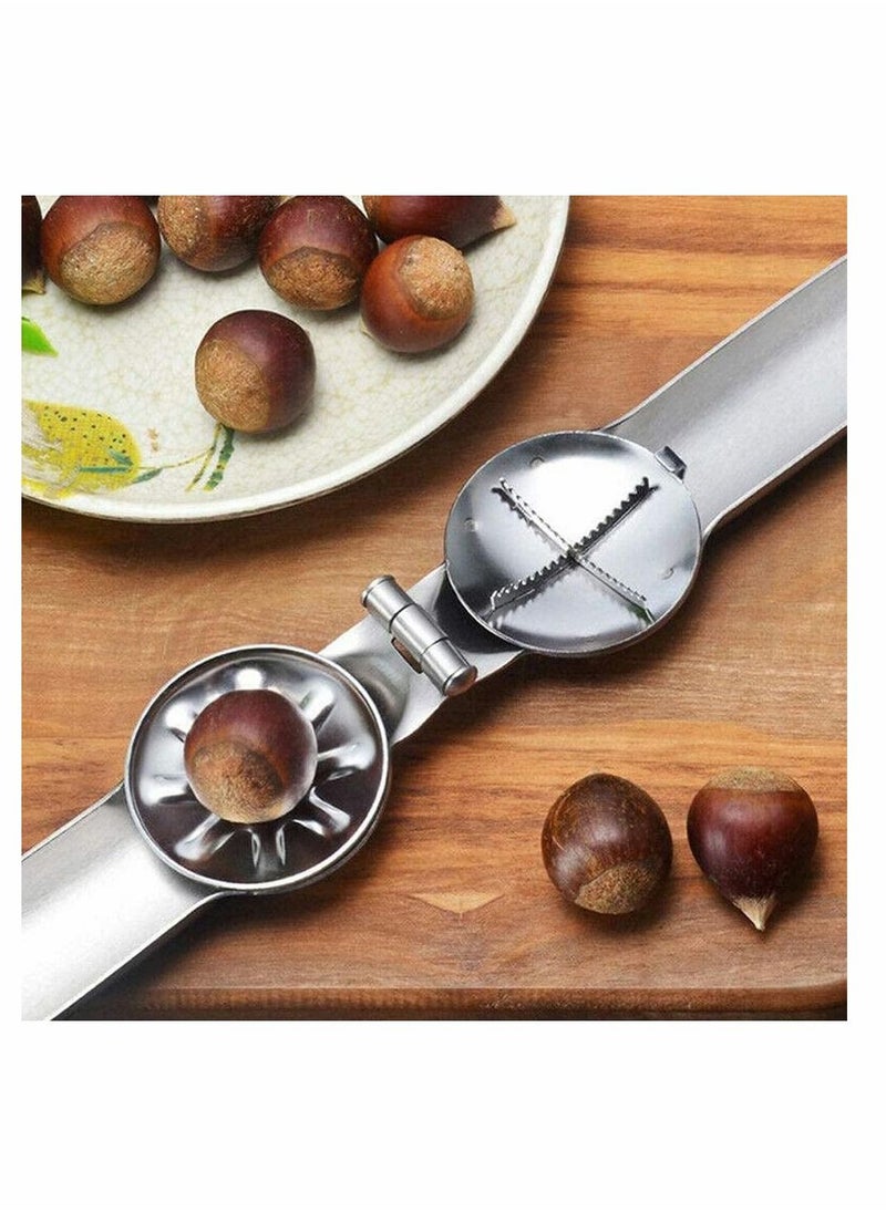 Nutcracker Chestnut Clip, Nut Cracker Sheller Walnut Pliers, 304 Stainless Steel Opener, Multifunctional Kitchen Tools for Dried Fruit