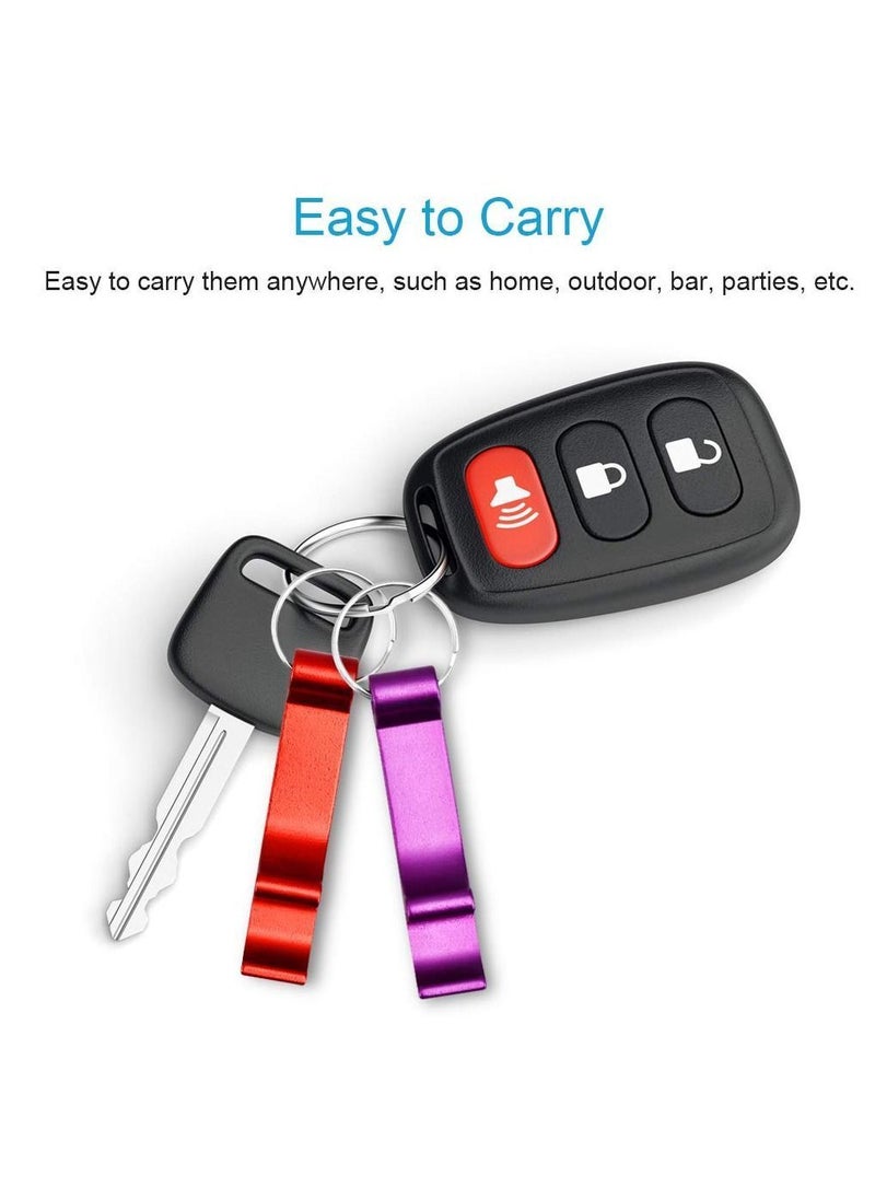 6PCS Colorful Bottle Openers, Premium Metal Keychain Opener, Beverage Opener for Men, Women, Small and Practical, Easy to Carry, Open the Lids of Easily