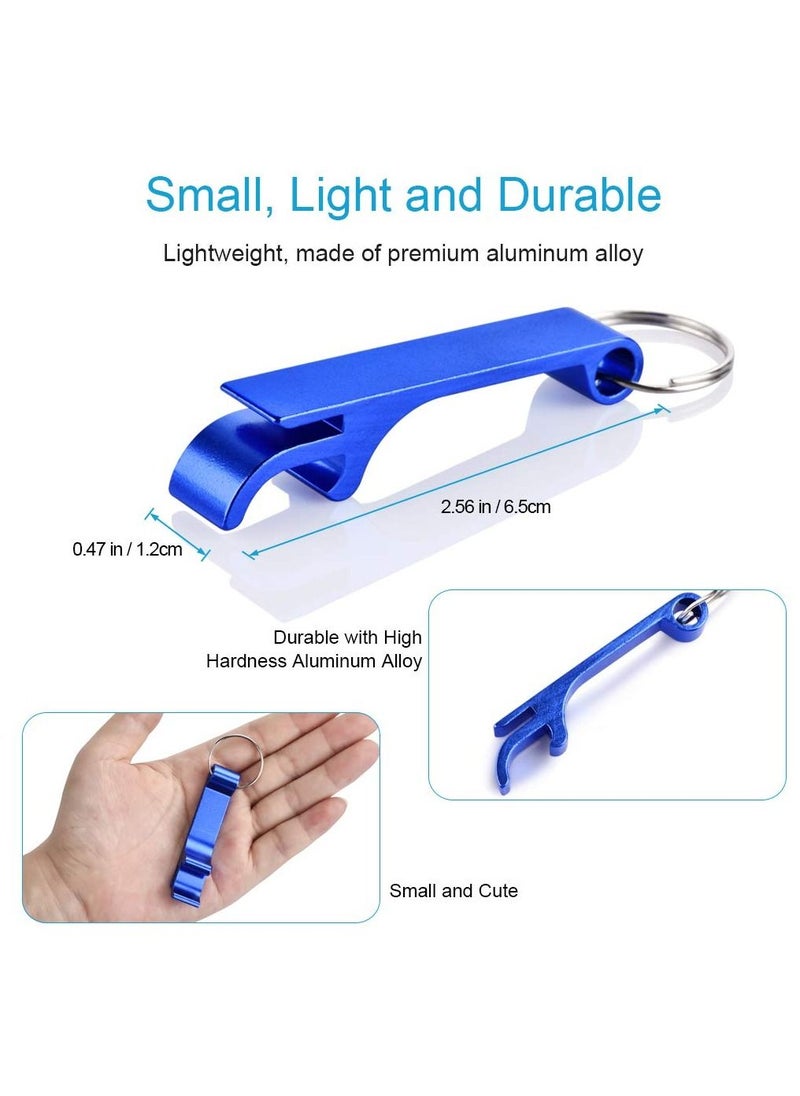 6PCS Colorful Bottle Openers, Premium Metal Keychain Opener, Beverage Opener for Men, Women, Small and Practical, Easy to Carry, Open the Lids of Easily