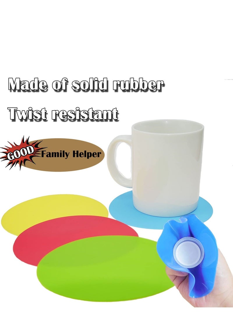 Rubber Jar Opener Gripper Pad-Jar for Weak Hands-Silicone Heat Insulation Pad Round-Rubber Grippers Opening Jars (Multi-coloured)