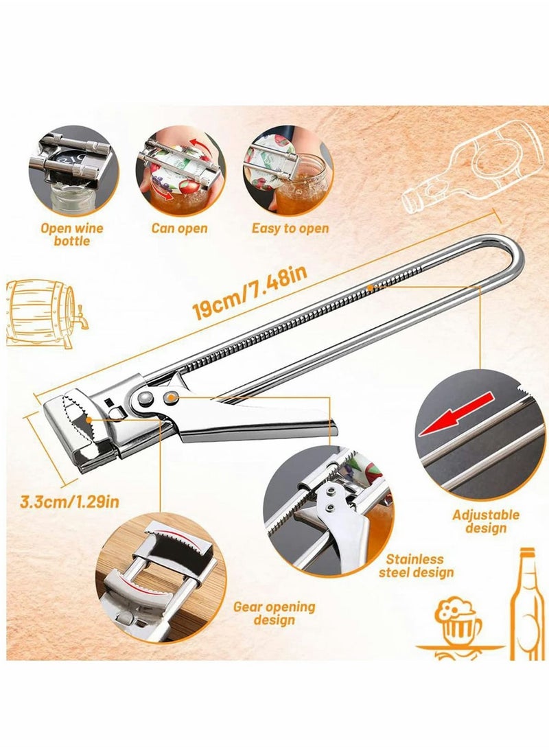 Master Opener, Adjustable Jar and Bottle Stainless Steel Lid Gripper