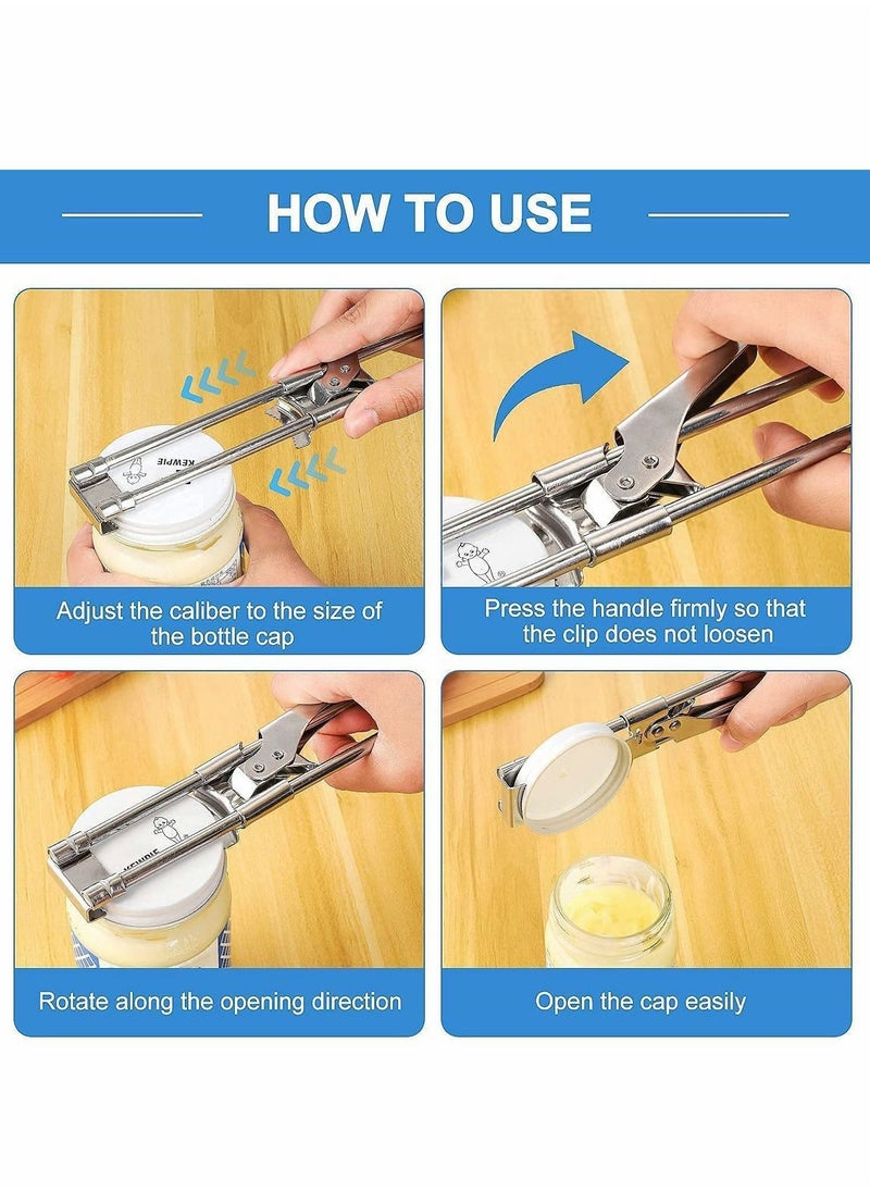 Master Opener, Adjustable Jar and Bottle Stainless Steel Lid Gripper
