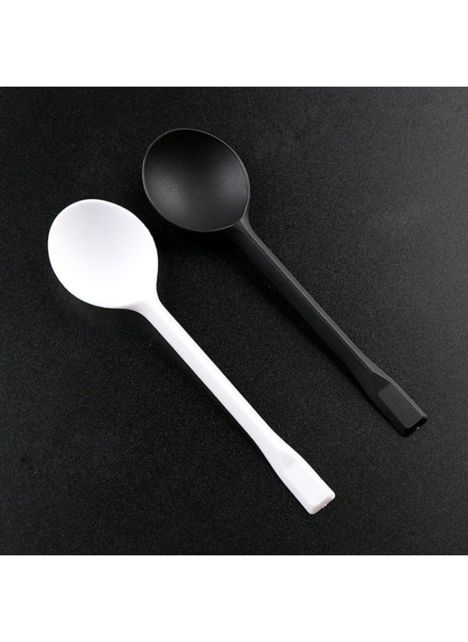 Disposable Spoon Soup Spoon Independent Packaging Commercial Plastic Spoon Dessert Spoon 1000 Only One Wholesale-Specifications:Buy 50 And Get 50 Free, 100 Pieces Will Be Sent-Color:∥№∩♀Easy To Use And Not Expensive (simple Decoration) Black⊙