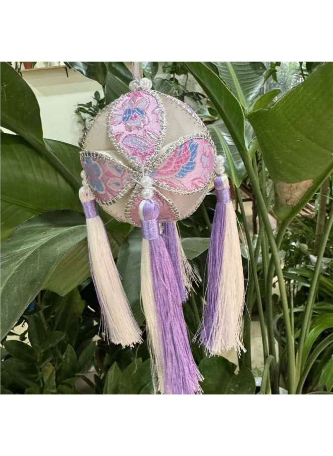 Boutique Hydrangea DIY Material Package Finished Products Guangxi Jingxi Jiuzhou Hydrangea Handmade Special Commemorative Gift 810cm-Specifications:Standard-Color:8cm Finished Product Of Strong Brocade Pink Perilla