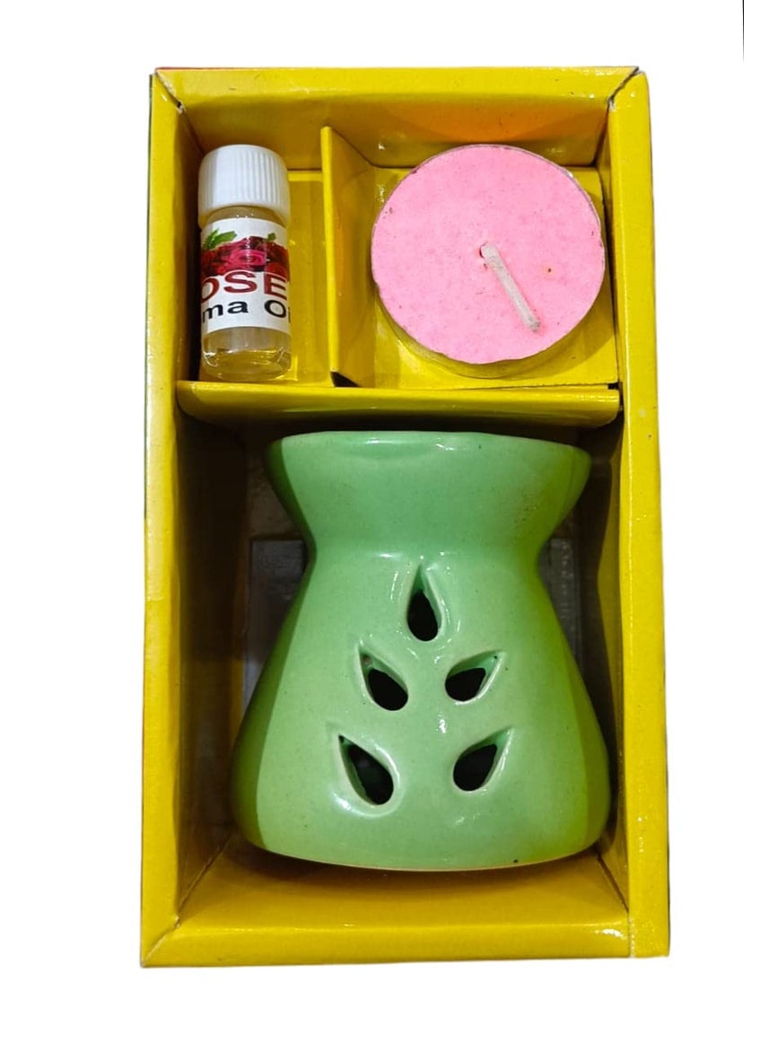 Handcrafted Ceramic Aromatherapy Diffuser with Tea Light and Essential Oils Enhance Your Mood and Relaxation with Soothing Fragrances Perfect for Yoga Meditation and Home Decoration