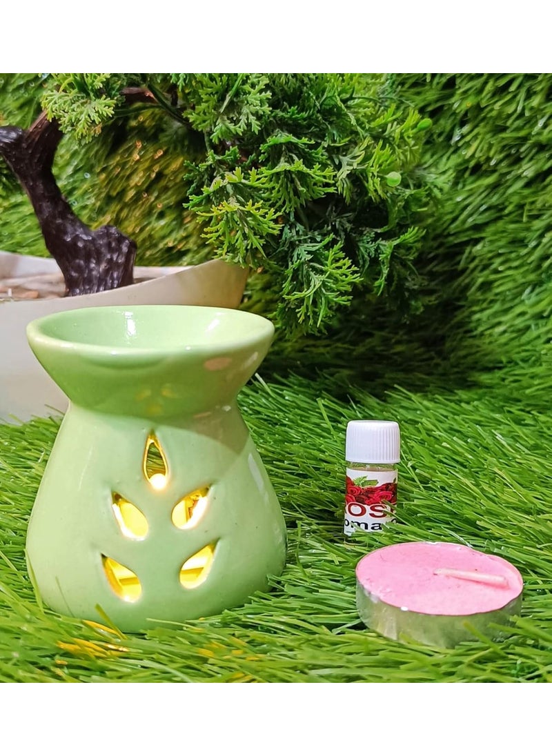 Handcrafted Ceramic Aromatherapy Diffuser with Tea Light and Essential Oils Enhance Your Mood and Relaxation with Soothing Fragrances Perfect for Yoga Meditation and Home Decoration