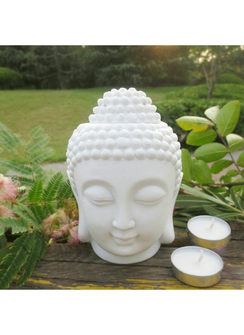 Ceramic Electric Buddha Aroma Diffuser Night Lamp Light with Lavender Mogra Aroma Oil 10ml Each for Home Office Hotel Spa