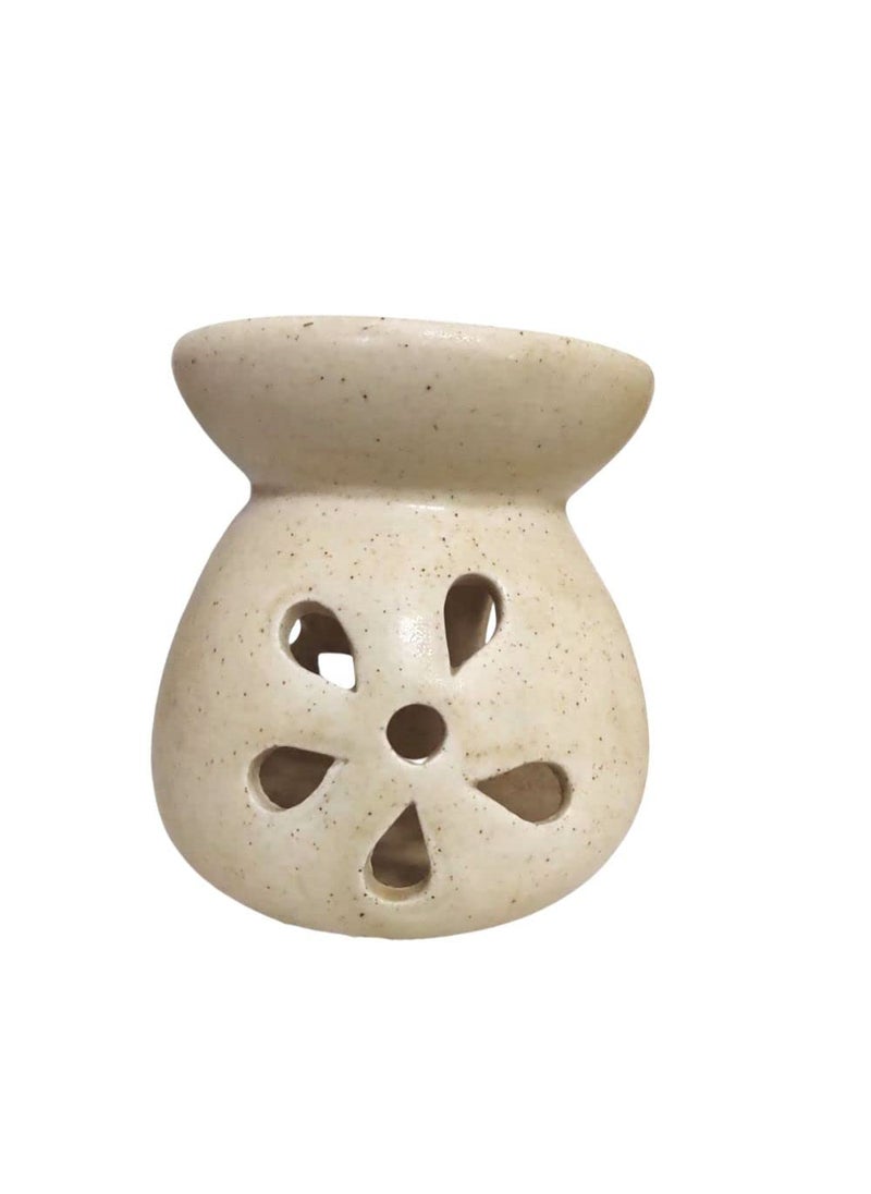 Gratus Naturals Big Bowl Tea Light Oil Warmer Ceramic Aroma Oil Diffuser Water Capacity 60ml
