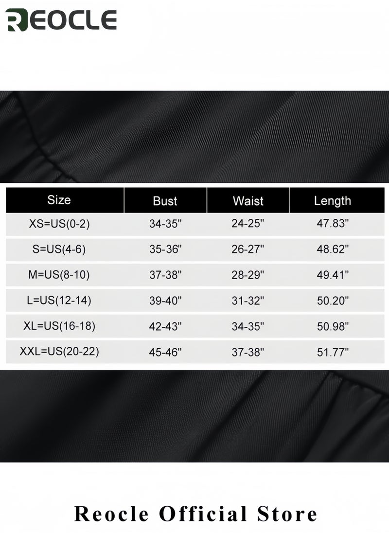Women's Summer Casual Flutter Short Sleeve Crew Neck Smocked Elastic Waist Tiered Midi Dress