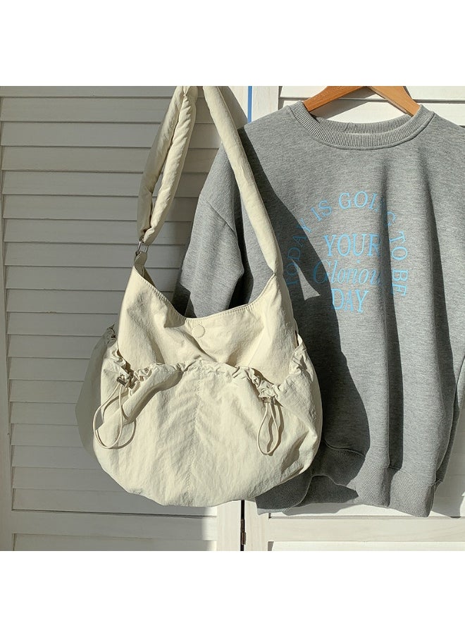 INS Student Fold Bag Casual Niche Korean Nylon Bag Large Capacity Female Crossbody Shoulder Bag