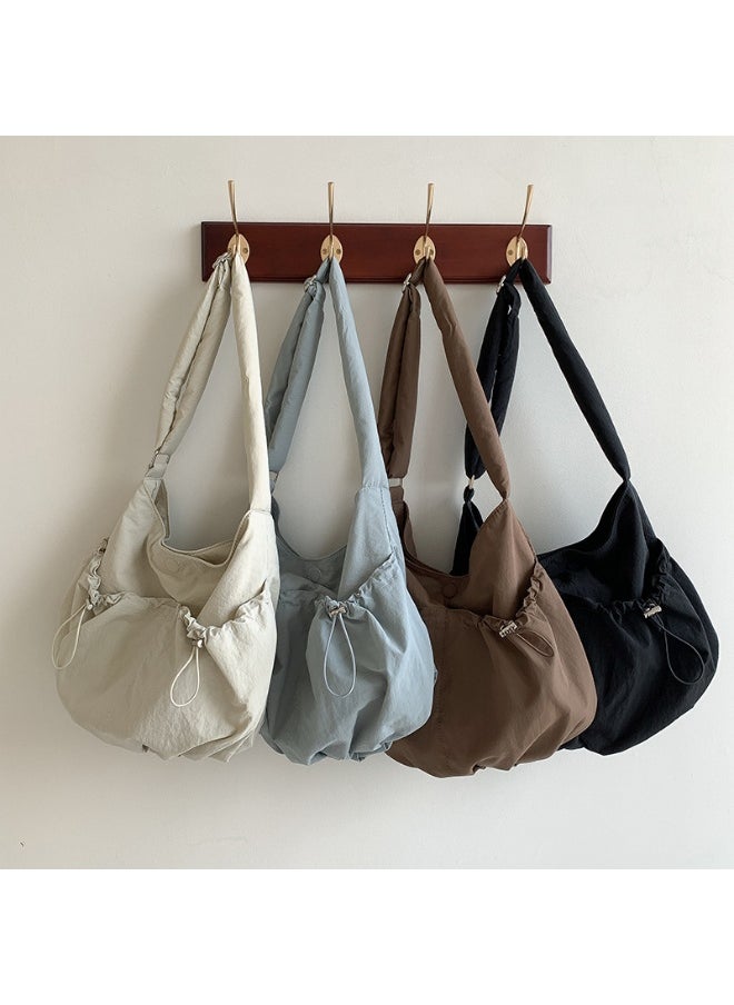 INS Student Fold Bag Casual Niche Korean Nylon Bag Large Capacity Female Crossbody Shoulder Bag